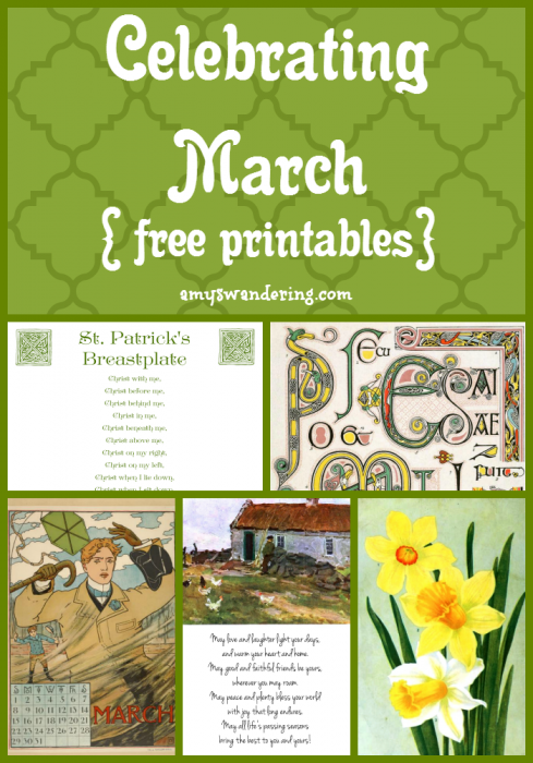 Celebrating March Printables