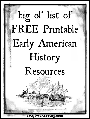 Free Printable Early American History Resources - worksheets, coloring pages, activities, & more