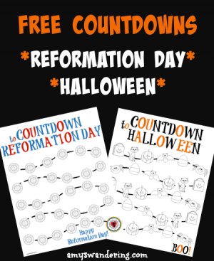 Free Reformation Day & Halloween Countdowns