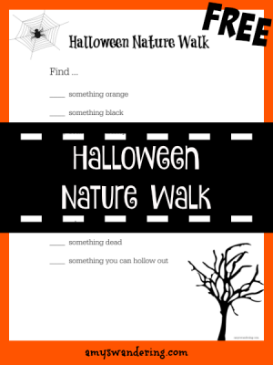 FREE Halloween Nature Walk Printable